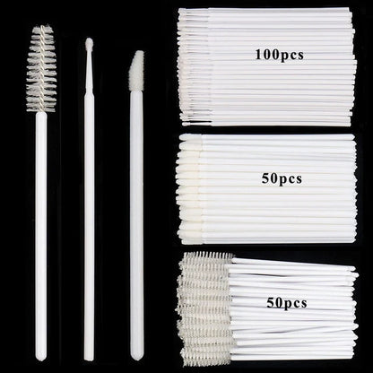 Juego de 200 pinceles desechables para pestañas, varitas para rímel, pinceles para labios, microcepillo aplicador, hisopos de algodón para extensiones de pestañas, herramientas de maquillaje para cejas. 