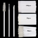 200pcs Disposable Eyelash Brush Set Mascara Wands Lip Brushes Microbrush Applicator Cotton Swab for Eyelash Extension Eyebrow Makeup Tools 