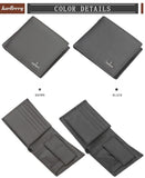 Baellerry Men Genuine Cow Leather Wallet Card Holder Male Purse Short with Coin Pocket Leather Wallets for Men