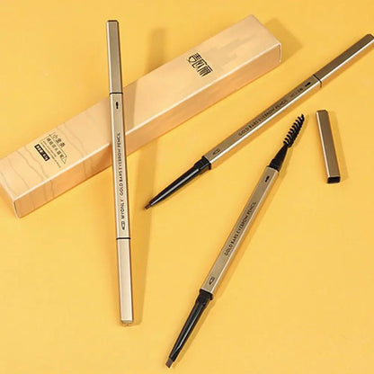 Natural Eyebrow Pencil 5 Colors Brown Double Head Long Lasting Waterproof Ultra Fine Eye Brow Pen Luxury Gold Cosmetic