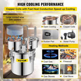 SucceBuy 12L 20L 30L 50L Alcohol Brewing Distiller DIY Moonshine Apparatus Stainless Steel Still Whisky Brandy Home Appliance