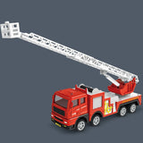 Children Fire Truck Pull Back Toys Fire Telescopic Ladder Truck Inertia Car Fire Rescue Water Tanker Model Boys Birthday Gift