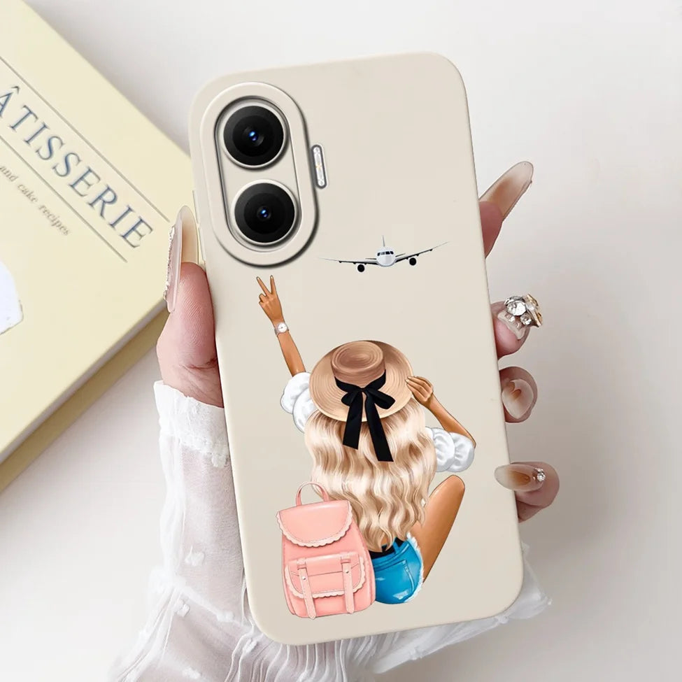 For Xiaomi Poco F7 Phone Cover For Redmi Turbo 4 Pro 5G Case Silicone Cute Cartoon Fashion Luxury Love Shockproof Bumper Funda