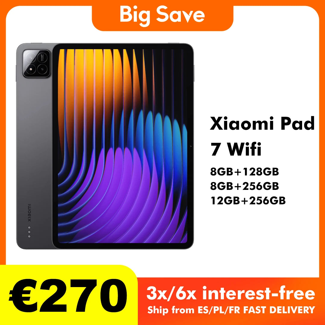 Xiaomi Pad 7 11 ''144Hz Wi-Fi 6E 8GB/128GB 8GB/256GB 8850mAh Tablet