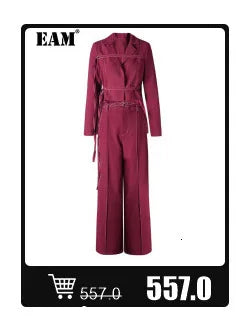 EAM - Minifalda negra con cinturón y pedrería irregular, cintura alta, para mujer, tendencia de moda, primavera otoño 2025, JY75801