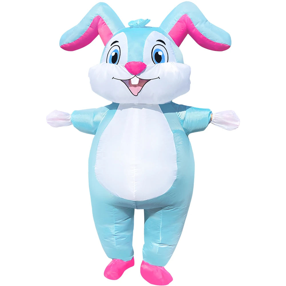 Adult Cute Animals Inflatable Costume Bunny Zebra Shark Bee Koala Cosplay Funny Suits For Halloween Purim Fancy Mascot Costumes