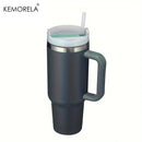 KEMORELA 30&40 oz Tumbler With Handle Lid Straw 887/1182ML Stainless Steel Water Bottle Vacuum Thermos Cup Travel Car Coffee Mug