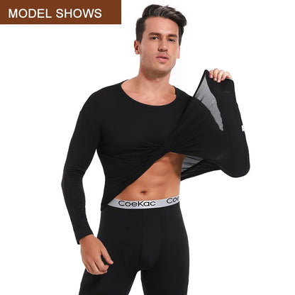 Thermal Underwear for Men Long Johns With Fleece Lined Set Set Cold Weather Winter Top Bottom