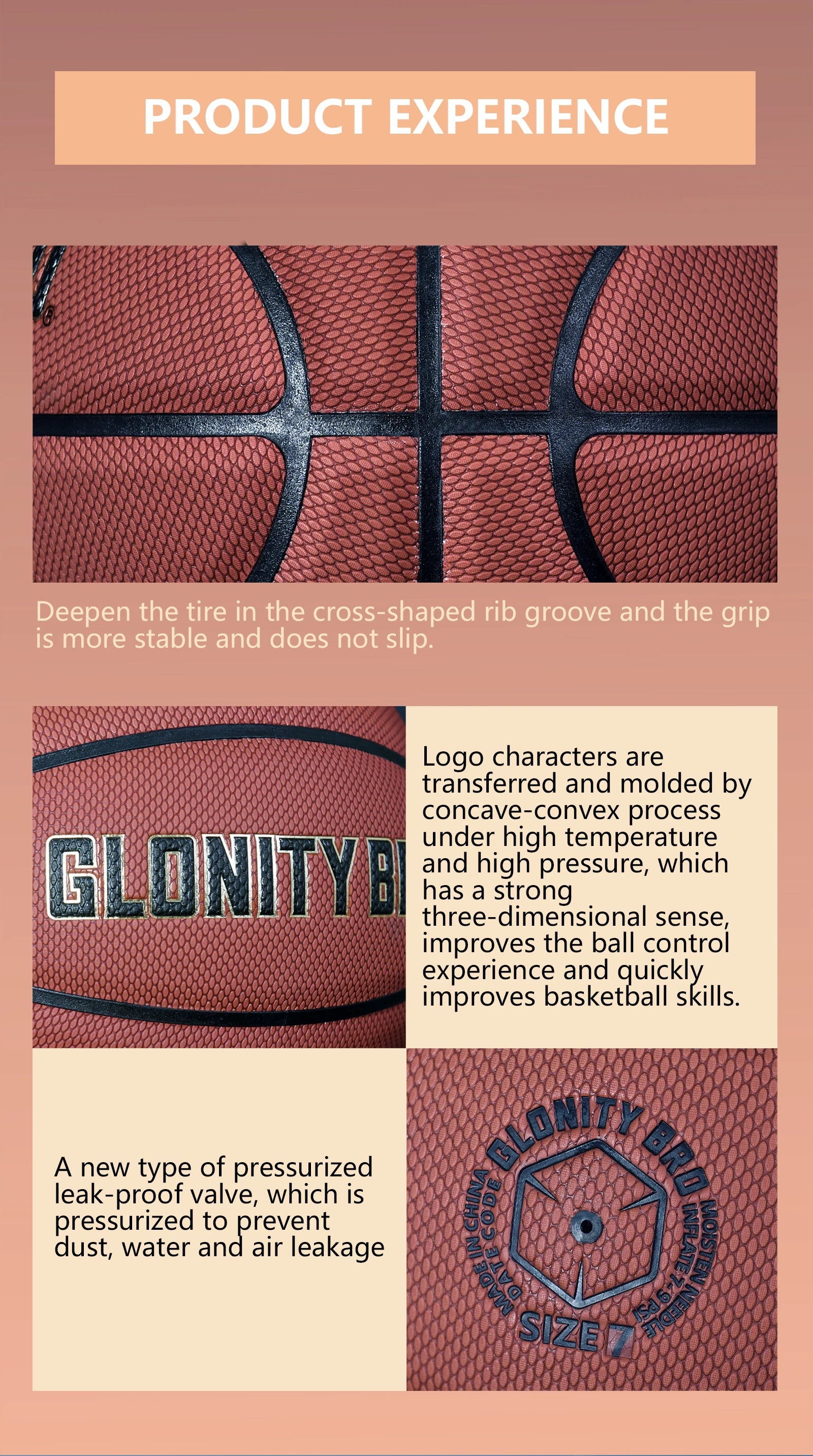 Size 5/6/7 Composite Leather Non-slip Basketball For In&Outdoor Soft Touch And Enhanced Durability Team Training Ball Black-Gold