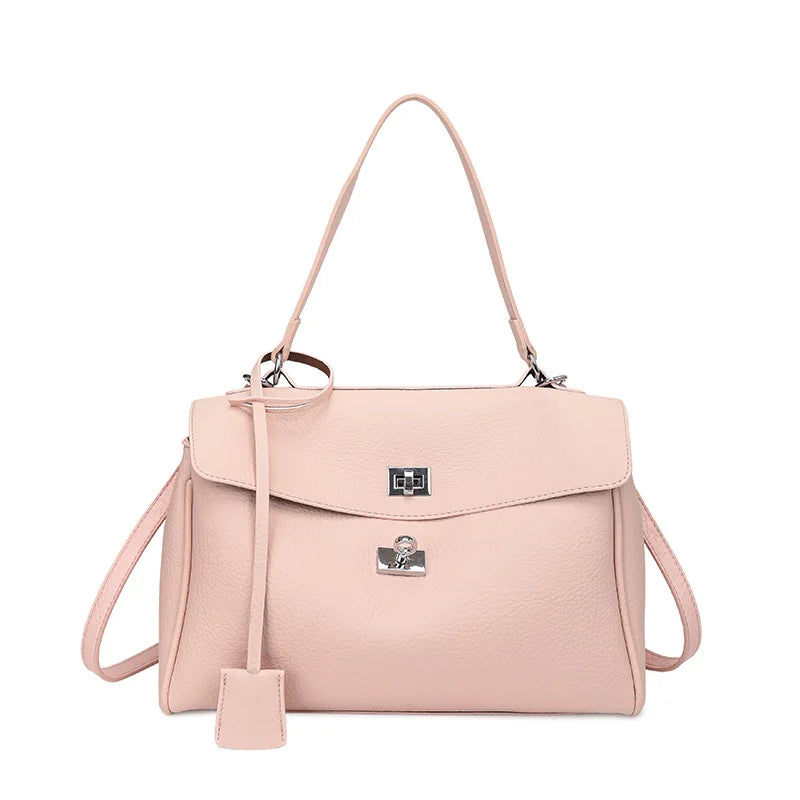 Casual Large Capacity Lychee Pattern Single Shoulder Slant Cross Bag Versatile Underarm Bag Simple Stylish Tote Bag