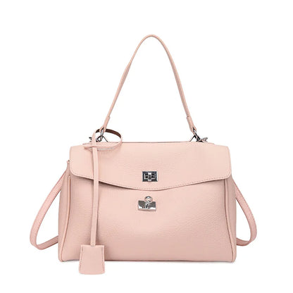 Casual Large Capacity Lychee Pattern Single Shoulder Slant Cross Bag Versatile Underarm Bag Simple Stylish Tote Bag