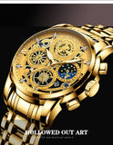 BINBOND Luxury Fashion Casual Quartz Men Watch Stainless Steel Strap Luxury Dial Luminous 30M Waterproof Business Men Wristwatch