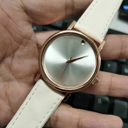 New 2023wokai business watch Quartz sports leisure belt men's watch Wheel pattern personality women clock