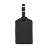 PU Leather Luggage Tag for Travel - Durable Suitcase ID Tag with Privacy Cover & Name Card Slot (A-Z) liu