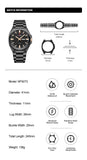 New Style NAVIFORCE Men's Wrist Watch 3ATM Waterproof Stainless Steel Band Luminous Pointer Display Luxury Boys Watches Gifts