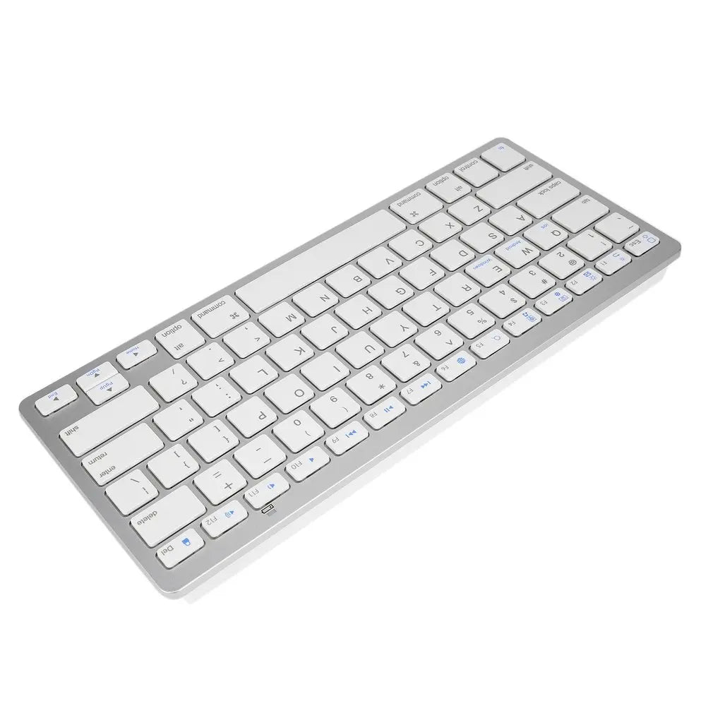 Teclado inalámbrico ultrafino de 78 teclas compatible con Bluetooth para iPad Air, iPad mini, Mac, PC y MacBook.