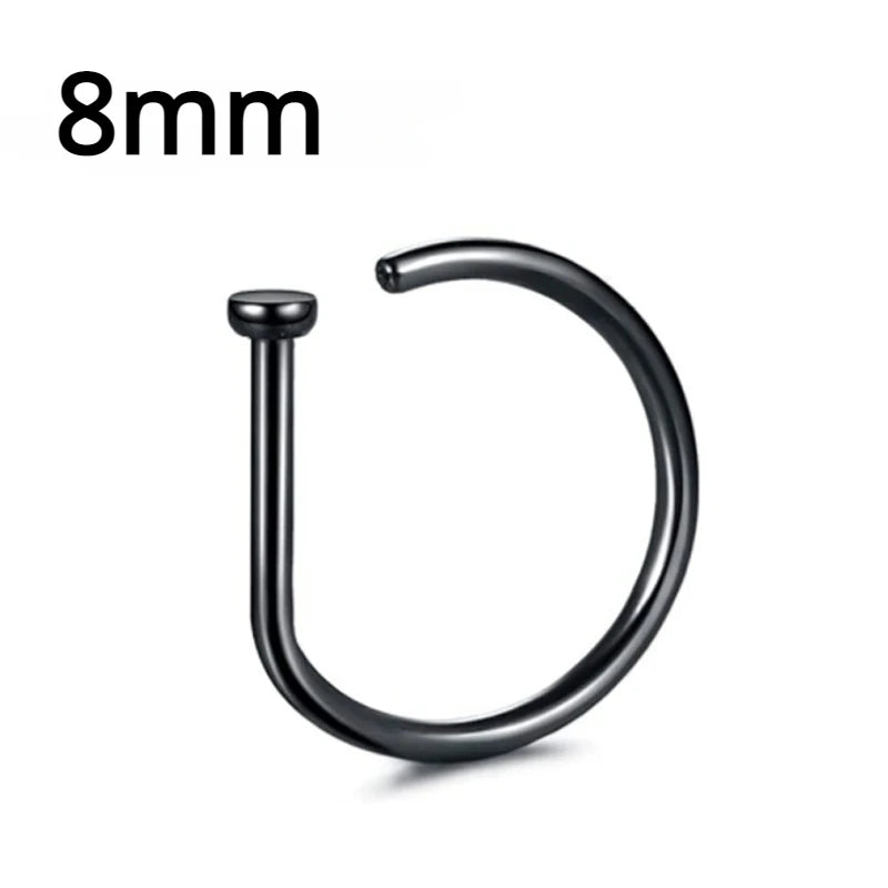 Fake Nose Ring Hoop Septum Non-Piercing Nose Clip Rock Hip Hop Stainless Steel Magnet Fashion Punk Women Body Jewelry