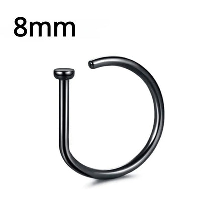 Piercing falso anel de nariz argola septo não piercing clipe de nariz rock hiphoop ímã de aço inoxidável moda punk corpo feminino jóias