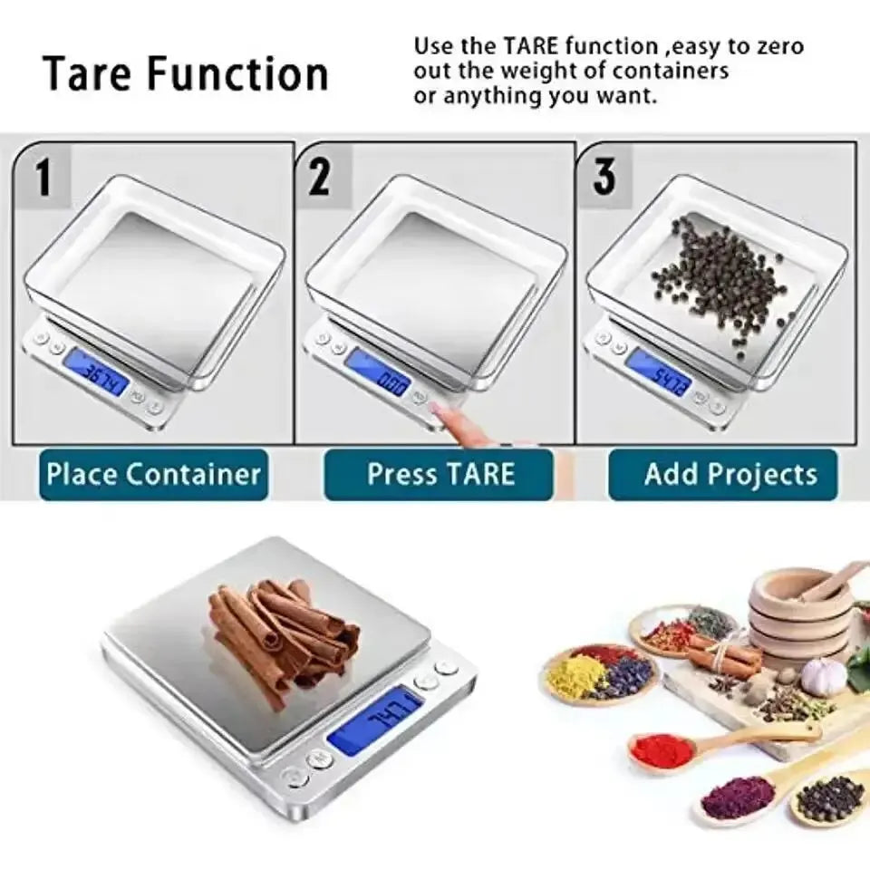 1Pcs Digital Kitchen Scale 3000g/ 0.1g Small Jewelry Scale Food Scales Digital Weight Gram and Oz Digital Gram Scale