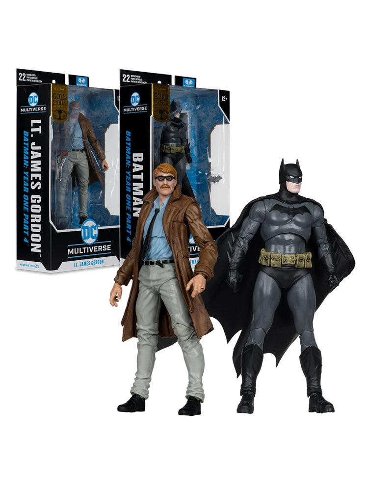 McFarlane Toys Batman & Lt. James Gordon (Batman: Year One Part 4) 18cm Action Figure Gold Label DC Multiverse Model Doll Gift