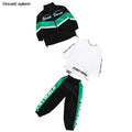Hip Hop Girls Contrast Bomber Jacket Sport Pants Boys Street Dance Coat Streetwear Kids Jazz Clothes Set Children School Uniform