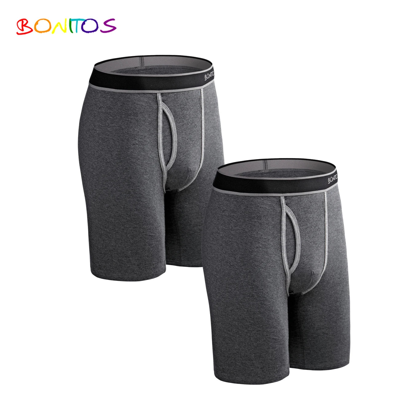2-pack Long Leg Boxer Shorts Men's Underwear Kit Homme Underpants Boxershorts Slip Underwear for Man Cotton Male Sexy Set Box Gym