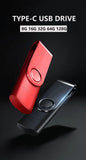 Unidad flash USB tipo C de 128 GB, 2 en 1, OTG, USB C de 64 GB y 32 GB, 16 GB, 8 GB y 4 GB, memoria USB para fotos.