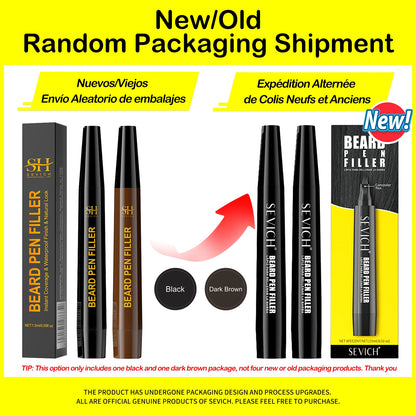 Waterproof Beard Pen Filler Men Moustache Coloring Pen Beard Coloring Filling Enhancer Black Fiber Hair Beard Stuffing Pen Tool
