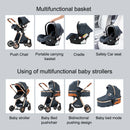 Baby Stroller Baby 3 in 1 Stroller Baby Lightweight Cars High Landscape Luxury Carriage for Newborn Travel Pram Portable Trolley