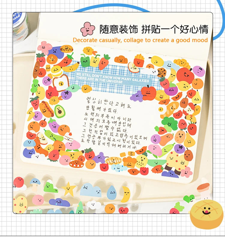 1Pc Sign In Mood Series Washi Tape Kawaii Paper Decorative Collage Adhesive DIY Scrapbooking Hand Made Masking Child Stationery