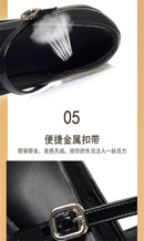 Women Shoes 2024 New Fashion Retro Round Toe Soft Leather Casual Mary Jane Shoes Shallow Mouth Waterproof Platform Shoes