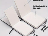 300g 24 Pages of Wood Pulp Watercolor Hand Ledger Portable Outdoor Sketching Watercolor Soft Shell Antique Style Thickeneded Square Medium Coarse Grain Flap Pocket Pants Travel Drawing Notebook