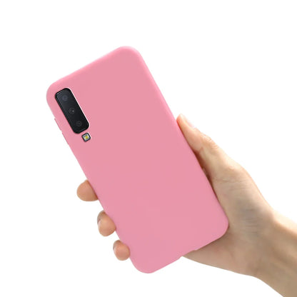 Funda para teléfono Samsung Galaxy A7 2018, carcasa de silicona mate suave para carcasa trasera Samsung A7 2018 A750 A750F