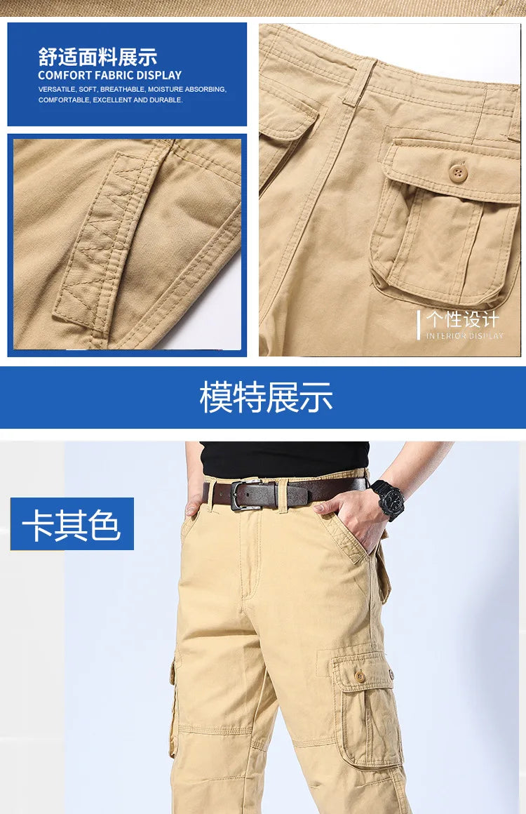 Men's Camouflage Cargo Pants Camo Cargo Multi Pockets Military Tactical Pants Man Hip Hop Joggers Streetwear Sweatpant for Men