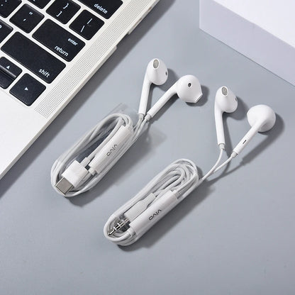 Vivo 3.5MM Usb Type C Earphone In Ear Wired Headset Hifi Sport Earbud With Mic For Vivo X80 X70 Pro iQOO 7 8 Pro X27 X23 S16 S15