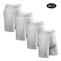 4pcs long boxers for men underwear plus size Men's panties sexy long leg underpants cotton Mens boxer shorts fashion male Trunk