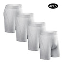 4pcs long boxers for men underwear plus size Men's panties sexy long leg underpants cotton Mens boxer shorts fashion male Trunk