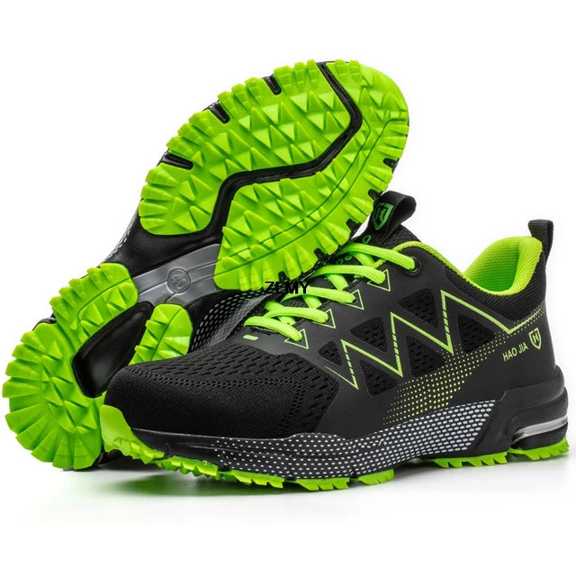 Zapatos de seguridad para hombre, zapatillas antipinchazos, botas de trabajo transpirables, zapatos cómodos, botas de seguridad para hombre, moda 