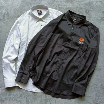 Camisa para hombres Spring/Summer New Long sleeved Short sleeved Classic Polo Collar Shirt Top Pocket Men's Casual Shirt 2024