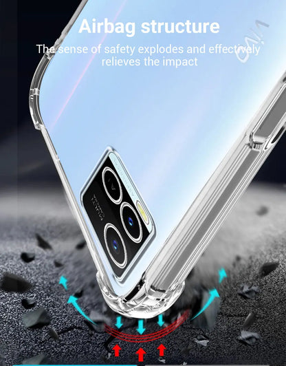For VIVO Y33s Case 2021 Silicone Soft Shockproof Transparent Cover For Vivo Y33S Clear Phone Cases For vivo Y33s Fundas Coque