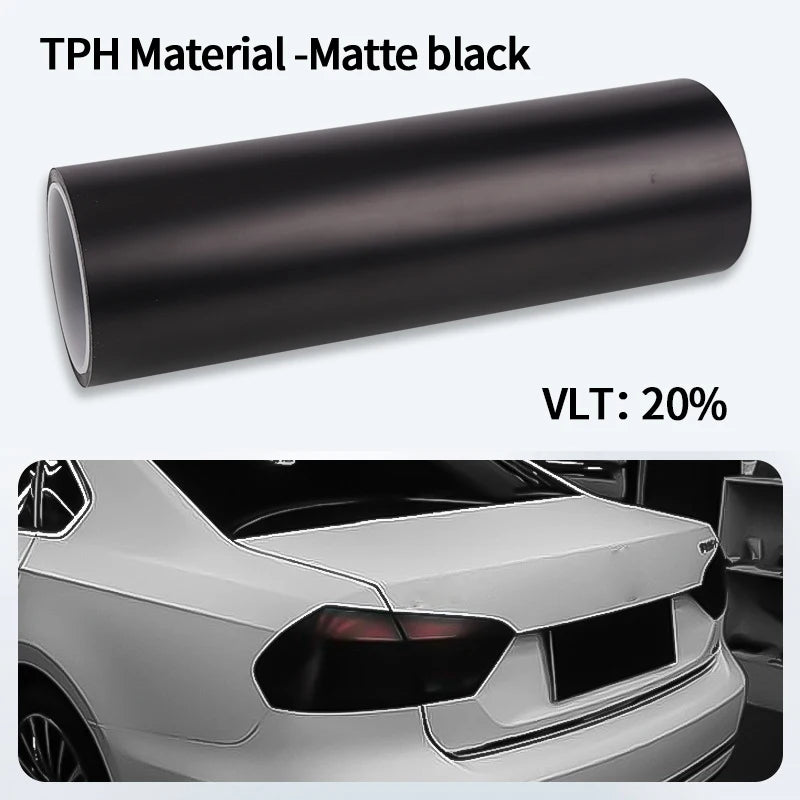 Car Headlight & Taillight & Fog Light Lamp wrap Film Smoke Black TPH PU PPF Protective Film For Car Styling Motorcycle Decorate