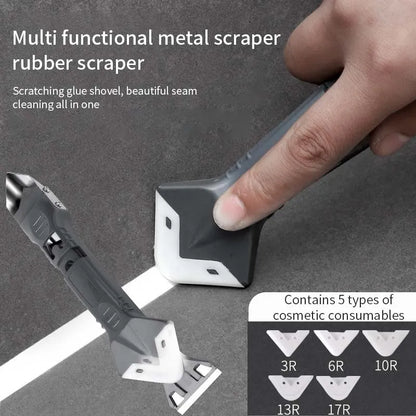 Calafetagem Finisher Tool Set, 5 em 1, Raspador De Silicone, Selante Suave, Kit De Reboque, Remoção De Molde De Piso, Conjunto De Ferramentas Manuais