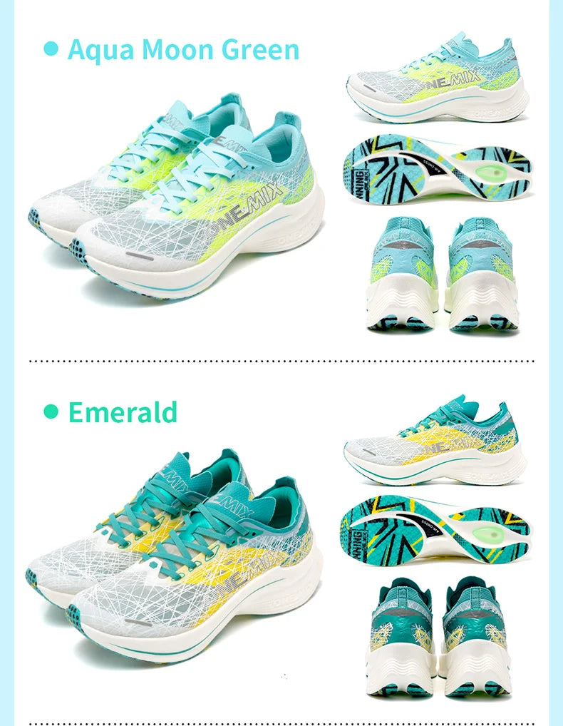ONEMIX Carbon Fiber Plate Running Shoes Traction Shock Absorption Sneakers Professional Marathon PB Racing Sports Trainers Shoes