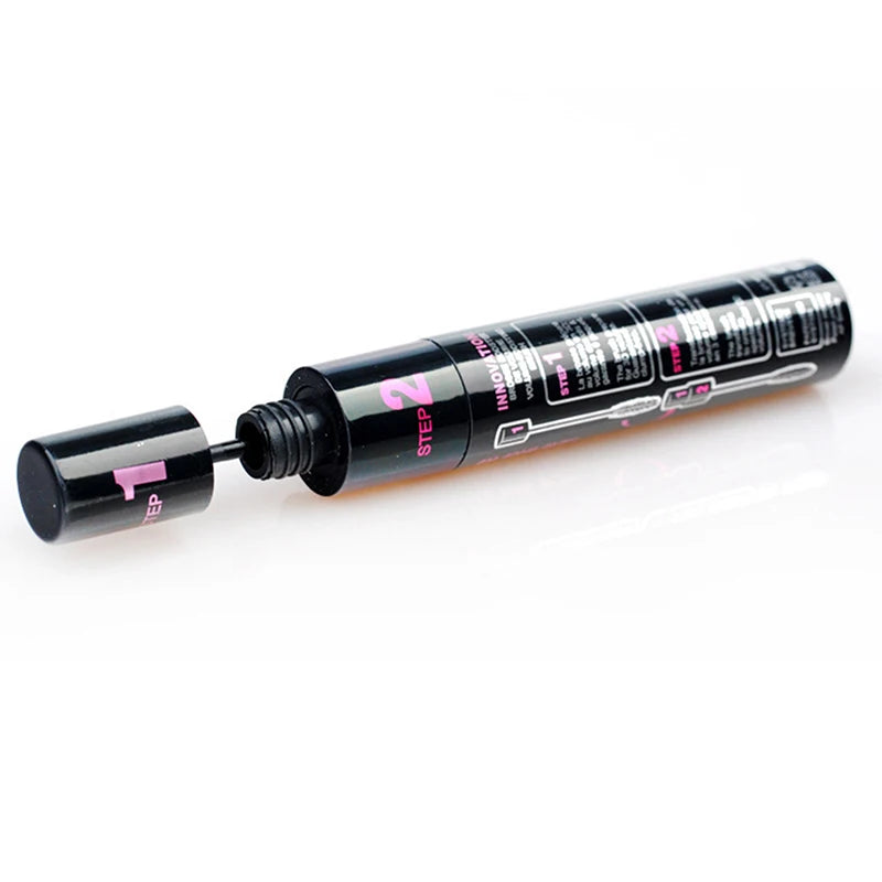 1PC 2in1 Black Double Purpose Mascara Waterproof Lengthen Lash Extension Sweatproof Curling Brushes Eye Fiber Mascara Eyelashes