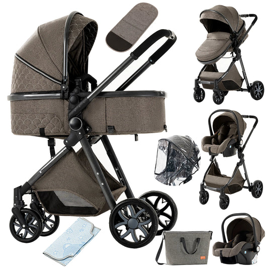 Baby Stroller Baby 3 in 1 Stroller Baby Lightweight Cars High Landscape Luxury Carriage for Newborn Travel Pram Portable Trolley