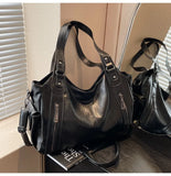 Soft Interior Compartment Shoulder Bags 2026 High Quality Contrasting Colors Bags for Women Fashion Zipper Pu Women's Handbags
