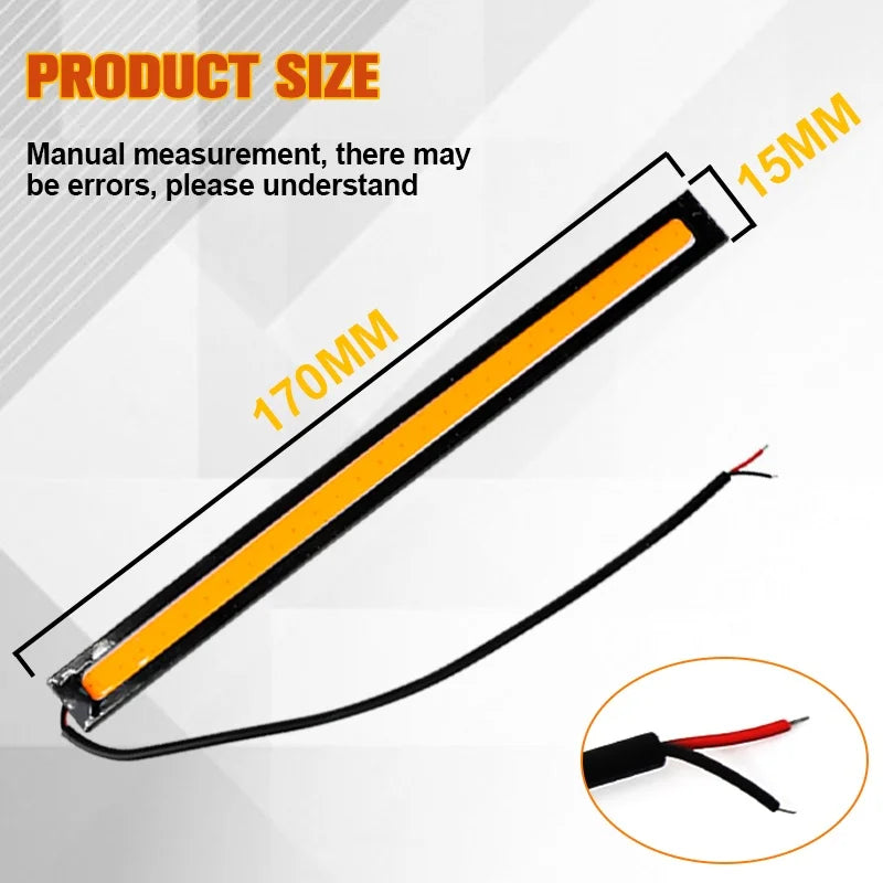 ultrathin Led light bar turning signal lamp Headlight Auxiliary light Daytime Running Light motorcycle taillight Decorative lamp