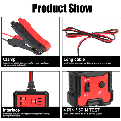 Automotive Electronic Relay Tester Car Relay Tester Universal 12V LED Indicator Light Car Battery Checker Car Accessories