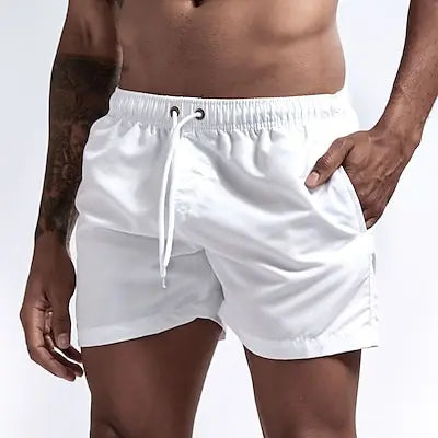 Bañador corto para hombre, de secado rápido, transpirable, con cordón y bolsillos para surfear en la playa en verano.
