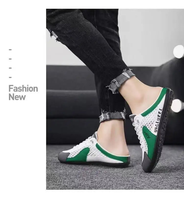 2025 Summer New Half Carrier Men's Shoes Soft Sole Casual Comfortable Sneakers Men's Slip-on Beanie Shoes sneakers for men
